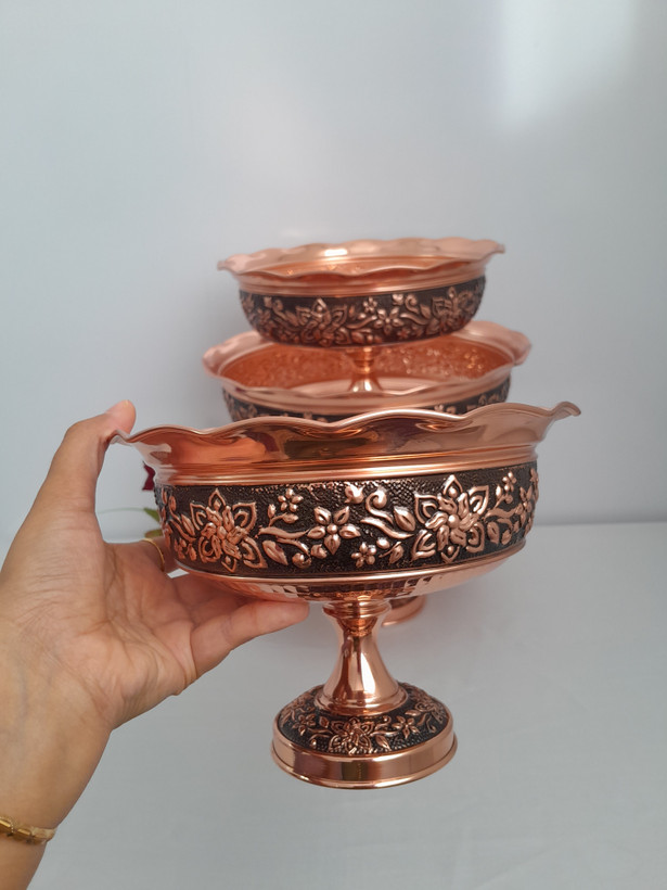 سرویس پذیرایی مسی زنجان ۴ تکه تک پایه
