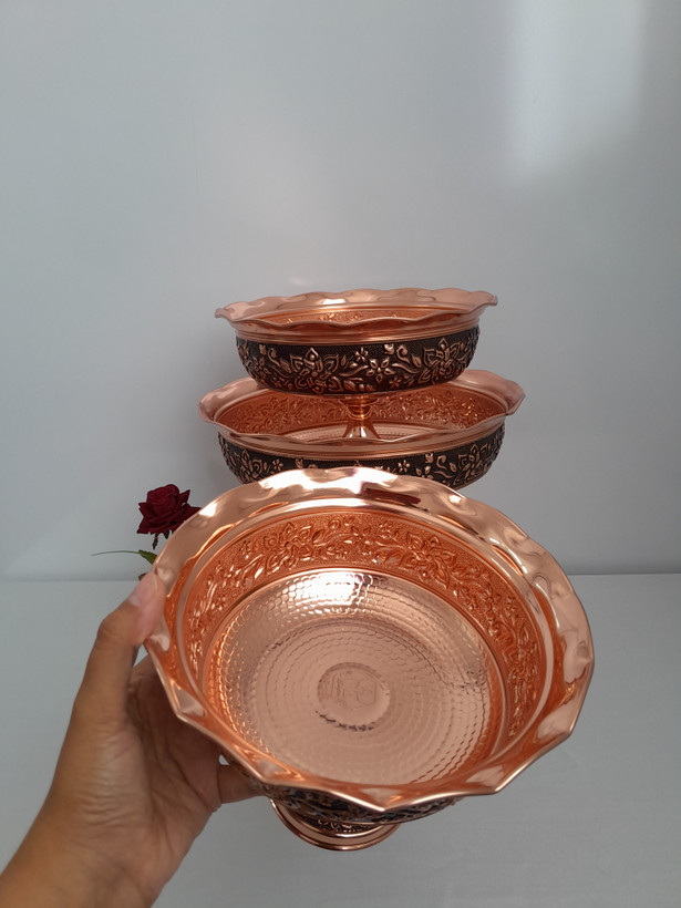 سرویس پذیرایی مسی زنجان ۴ تکه تک پایه