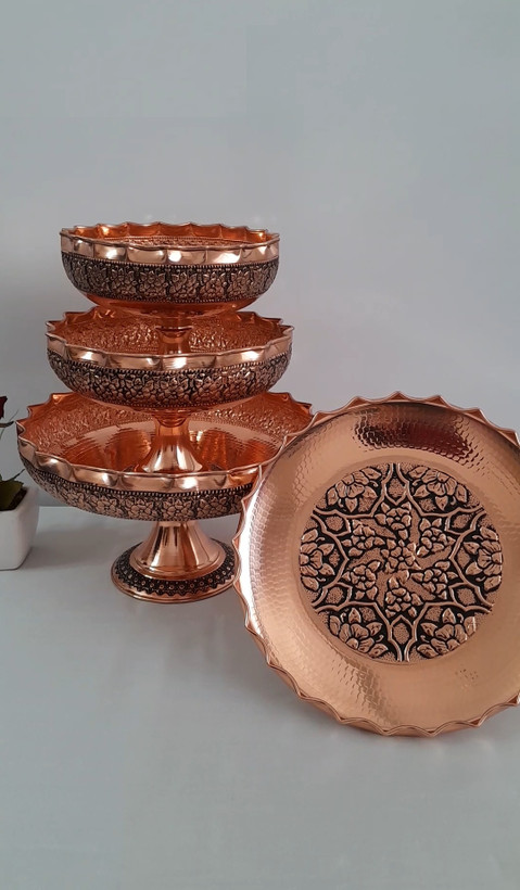 سرویس پذیرایی مسی زنجان ۴ تکه